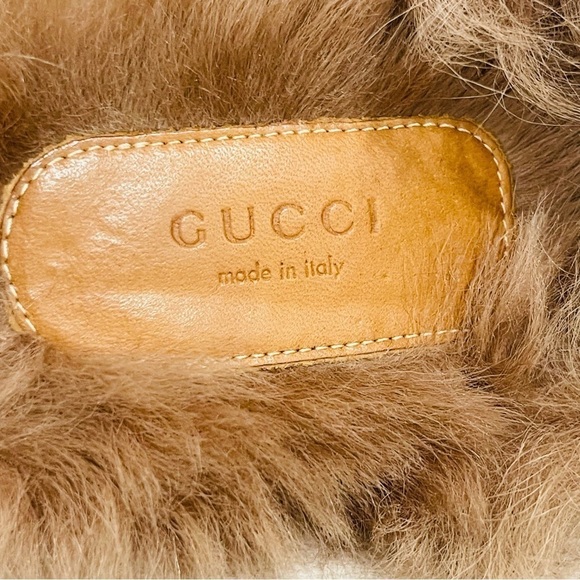 Gucci Princetown Python Fur Slipper EU 38 US 8 Horsebit Mule Loafer Flats Beige - Picture 10 of 16